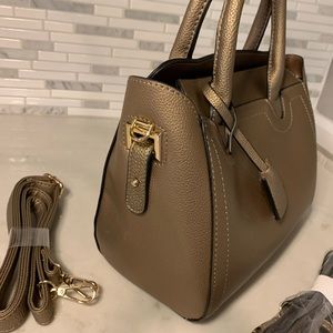 lou lou NWT Bronze Handbag w/ Detachable Crossbody